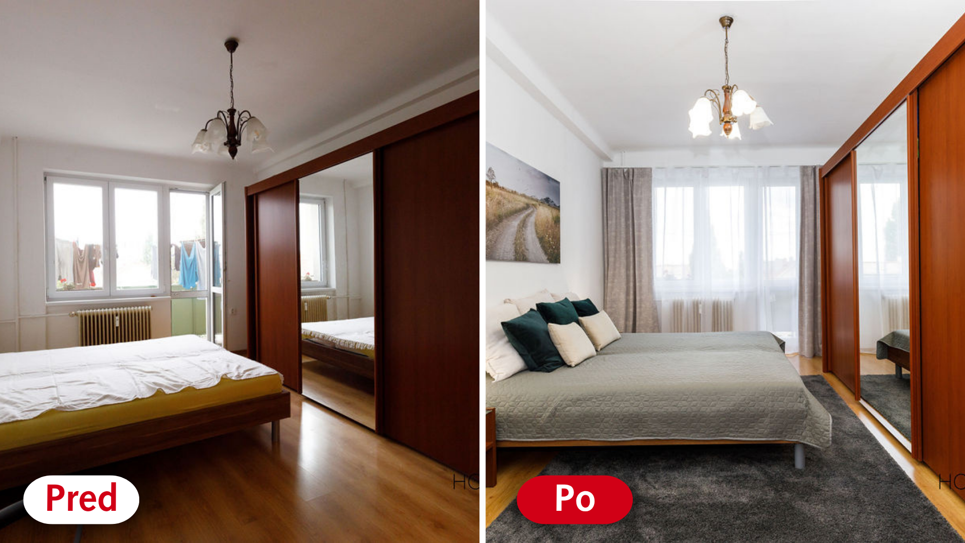 Homestaging spálňa