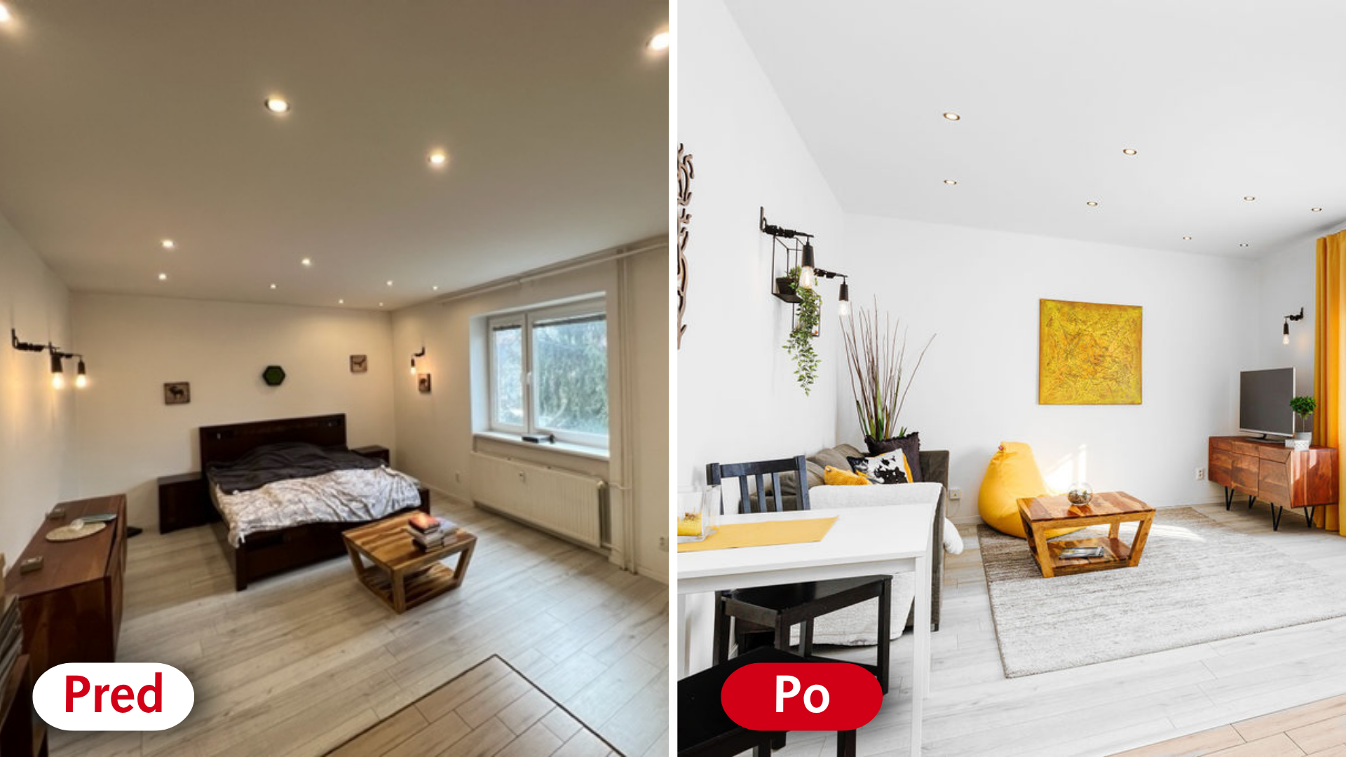 Homestaging obývačka s jedálňou